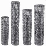 Stabiler Wildzaun 50m von Aquagart 150/19/15 Schwere Ausführung + 1 Drahtspanner gratis Zaun Höhe 150 cm, 19 Horizontaldrähte Maschenbreite: 15 cm I Drahtzaun Rollzaun Forstzaun Weidezaun Knotengeflecht Maschendraht verzink