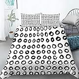 Bettbezug Set 135x200cm Wellenpunkt 3D Bettwäsche Set 3 Teilig Microfaser Weich, Bequem, Atmungsaktiv, Knitterfrei, Antiallergisch Und Umweltfreundlich Bettbezüge Mit Reiß