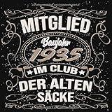 Baujahr 1935 Mitglied im Club der alten Säcke: Cooles Geschenk zum Geburtstag Geburtstagsparty Gästebuch Eintragen von Wünschen und Sprüchen lustig 120 Seiten / Design: Edel Gold Retro Vintag