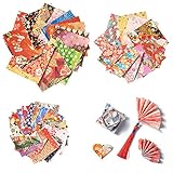 Diealles Shine Washi Origami Papier Set, 72 Blatt DIY Handwerk Origami-Papier für Origami und Bastelprojekte, Einseitig, 3 Größen, Random C