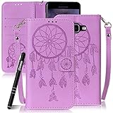 HandyHülle für Galaxy A5 2016 Hülle Mädchen,Samsung Galaxy A5 2016 Schutzhülle,Slynmax Flip Traumnetz Handyhülle Schutzhülle Case Brieftasche Ledertasche Tasche in Lila für Samsung Galaxy A5 2016