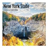 Bright Day Wandkalender 2022 Home Sweet Home New York State 30,5 x 30,5 cm, USA Evergreen Hometown Travel Destination Insp