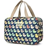 Necessaire große tragbare wasserdichte kosmetische Rasieren Tasche Reise hängende waschen Taschen Make-up Veranstalter Toilettenartikel Bad Aufbewahrungskoffer für Frauen Mädchen Damen H