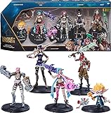 League of Legends - 10cm Actionfiguren 5er Pack (Vi, Caitlyn, Ekko, Heimerdinger und exklusiver Jinx) jeweils mit Accessoires und Ausstellungssock