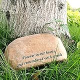 Pet Memorials Stein, Personalisierte Harz Benutzerdefinierte Haustier Katze Hund Grabsteine, Indoor-Crafts Home Decoration Für Garten Hinterhof Marker, 19x11x5,5 cm,Beig