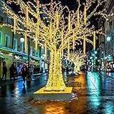 YUANBIAO Lichterkette LED Bunt Lichterkette Vorhanglichter String Dekoration Lichte Staubdicht für Party, Garten, Weihnachten,Hochzeit, Beleuchtung Deko (Color : Warm White, Size : 50cm 10 Tubes)