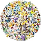 SZENEST Pokemon Aufkleber 100 Stück Süße Cartoon Pikachu Aufkleber für Kinder Teens wasserdichte Vinyl Anime Auto Aufkleber für Skateboards Telefon Laptop Motorrad Fahrradk