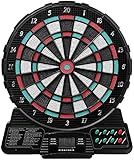 Huolirong dartscheibe elektronisch Electronic Dart Board, einfach zu bedienender Knopfschnittstelle, rot weiße und Blaue Segmente, doppelte Höhencricketanzeiger, schnelle Cricket-Taste bringt S