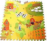 Brigamo Bauernhof Puzzlematte, 9 teilige Schaumstoffmatte, Schadstoff geprü