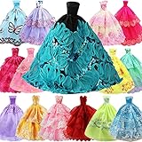 ZITA ELEMENT 5er Packung Handmade Bekleidung für 11,5 Zoll Girl Doll Puppe Hochzeit Party Abendkleid Kleider & Kleidung Mädchen Geschenk Modisch Brautkleider Ballk