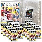 collect-it 2021/22 Topps Champions League - Trading Cards - Bundel mit 1 Leere Sammelmappe + 20 Booster und 40 Hüllen S