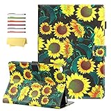 UUcovers Schutzhülle für Apple iPad 9.7 2018 2017 (6. 5. Generation) & Air 2 1, mit Bleistift-Kartenhalter [Auto Wake/Sleep] Multi-Angle Viewing Folio Stand Smart PU Leder Cover Sonnenb