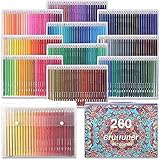 260 Buntstifte, professionelle Buntstifte für Erwachsene, Malbücher, Skizzieren, Verblenden und Schichten, Zeichenstifte, Kunst-S