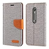 Motorola Moto G3 Hülle, Oxford Leder Wallet Case mit Soft TPU Back Cover Magnet Flip Case für Motorola Moto G3