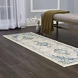 Home Dynamix Vintage Shilah-Teppich, traditionelles Medaillon 26''x16'7'' Ivory/Blue/Yellow