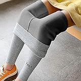 Gefütterte Leggings Damen Sport Leggings, High Waist Push Up Boom Booty Leggings mit Bauchkontrolle, Lange Sporthose Fitnesshose Yoga Leggings für Damen M