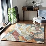 the carpet Rustic Eleganter, Hochwertiger, Wohnzimmer Teppich, Softer Kurzflor, Farbecht, dichter Kurzflor, Farbenreich, Bunt, 120 x 170