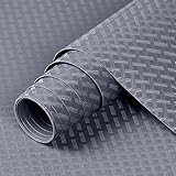 Cahomo 30 x 150cm (1 Rolle) Schubladenmatte Antirutschmatte Schubladeneinlage Eva Wasserfest Nicht Klebende Unterlage Schubladen Matte für Regale Schränke Schubladen Kühlschranke (Grau/Diamant)