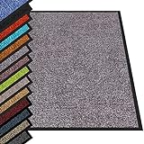 etm® Schmutzfangmatte - Fußmatte in vielen Größen - Türmatte Fußabstreifer für Haustür innen und außen (Grau, 60x90 cm)