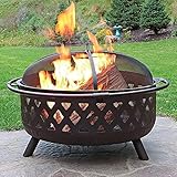 XLLQYY Outdoor Feuerstellen und Schalen Runde Holzfeuerstelle Tragbare Feuerstelle BBQ Grill Terrassenheizer Kamine für Outdoor Picknick Lag