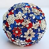 IFFO Kristallschmuck Blumenstrauß Hochzeit rot und blau Braut hält Blumen DIY koreanische europäische und amerikanische Brosche Blume Kug