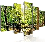 5 Stück Leinwand-Kunstdruck HD abstrakter Baum Sonnenschein Gemälde Poster Bild Home Decor Bild Druck Gerahmtes Kunstwerk (Farbe: 223, Größe: 150 x 75 cm)