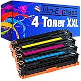 Tito-Express PlatinumSerie 4 Toner XXL kompatibel mit HP CB540A CB541A CB542A CB543A 125A HP Color Laserjet cm 1512 NFI cm 1512 W CP 1513 CP 1513 N