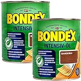 Bondex Bangkirai Intensiv Öl, 1,5 Liter - sprühbares Schutz- und Pflegeöl für Innen und Aussen, Gartenmöbel und Terrassenö