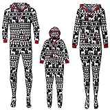 Weihnachtsschlafanzüge Familie, Winter Warm Schlafanzug Damen Herren Jungen Mädchen,Ugly Christmas Pyjama Kostüm Hausanzug Nachthemd Weihnachtspyjama Weihnachtspulli W