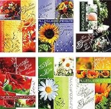 100 Glückwunschkarten zum Geburtstag Blumen 51-3510 Geburtstagskarte Grußk