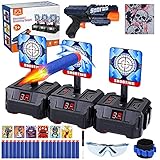 Gemeer Electronic Digitale Zielscheibe für Nerf - Auto Reset Electric Digital Targets with Foam Dart Boys Toy Guns,Schießspielset mit Brille,Bullet-Armband und Stirnband, Zielübungen fü