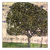 Gustav Klimt《Apfelbaum II》Leinwand Kunst Ölgemälde Kunstwerk Poster Bild Wanddekor Home Interior Wohnzimmer Dekoration 40x40cm (16x16in) R