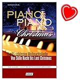 Piano Piano Christmas - wunderbare Sammlung der 65 schönsten und meist gespieltesten Weihnachtslieder für Klavier von Gerhard Kölbl - mit herzförmiger Notenklammer - EH3699 4026929912138