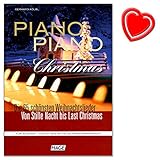 Piano Piano Christmas - wunderbare Sammlung der 65 schönsten und meist gespieltesten Weihnachtslieder für Klavier von Gerhard Kölbl - mit herzförmiger Notenklammer - EH3699 4026929912138