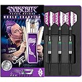 RED DRAGON Peter Wright Snakebite World Champion Diamond Fusion SE 22 Gram Professionelles Dart-Set mit Flights and Shafts (Stems)