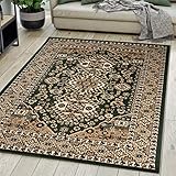 Carpeto Rugs Teppich Orientalisch Grün Klassisch Muster Kurzflor Öko-Tex Wohnzimmer 200 x 300