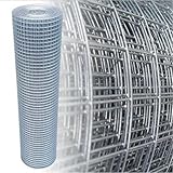 Garmix Volierendraht 25x25mm Drahtgitter 4-Eck Maschendraht Zaun Verzinkt (50cm x 25m, 1,00mm dick)