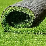 ERPENG Kunstrasen 1.5x2m Verschiedene Größen & Stärken Rasenteppich UV-Garantie in Grün ​mit Drainage für Terrasse Wasserdurchlässig, Grü