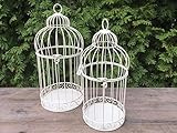 dekowonderland Dekokäfig Pflanzkäfig Käfig Vogelkäfig Set Shabby Antikstil Deko Garten H