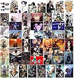 Anime Room Decor Anime Poster Anime Wall Decor Poster Pack for Manga Wall Anime Prints Wall Collage Japan Anime Room Decor Ästhetik 50 Set 4x6 inch Photo C