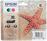 Epson Original 603XL Tinte Seestern, WF-2830DWF WF-2835DWF WF-2850DWF XP-2100 XP-2105 XP-3100 XP-3105 XP-4100 XP-4105, Amazon Dash Replenishment-fähig (Multipack 4-farbig) Normalverpackung