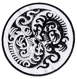 Yin & Yang Drachen Aufnäher Aufbügler Patch Tattoo Japan Kampfsport Kung Fu S