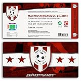 (30 x) Einladungskarten Geburtstag Fussball Kindergeburtstag Ticket Einladungen R