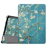 Fintie Hülle für Samsung Galaxy Tab A 9.7 Zoll T550N / T555N Tablet-PC - Ultra Schlank Superleicht Ständer SlimShell Cover Schutzhülle Etui mit Auto Schlaf/Wach Funktion, Mandelblü
