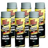 6x 500 ml FAST FINISH Car Rallye Haftgrund Grundierung Grau Spraydose 292811