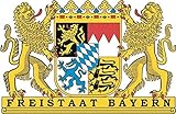 U24 Aufkleber Freistaat Bayern Wappen Autoaufkleber Stick