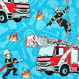 20 Servietten Feuerwehr im Einsatz als Tischdeko für den Kindergeburtstag 33x33