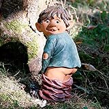 Gärtner Pötschke Gartenfigur Gnom Erni mit heruntergelassener H