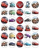 Disney Cars Cupcake-Topper, essbares Oblatenpapier, Feen-Motiv, 30 Stück