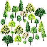 Mlysnd Palmen Modell, 55 Stück Plastik Palmen Modellbau Landschaft Aus Kunststoff Zur DIY Landschaft, Miniatur-Landschaftsmodell, Mini Landschaft Landschaftsgestaltung (3-7cm)